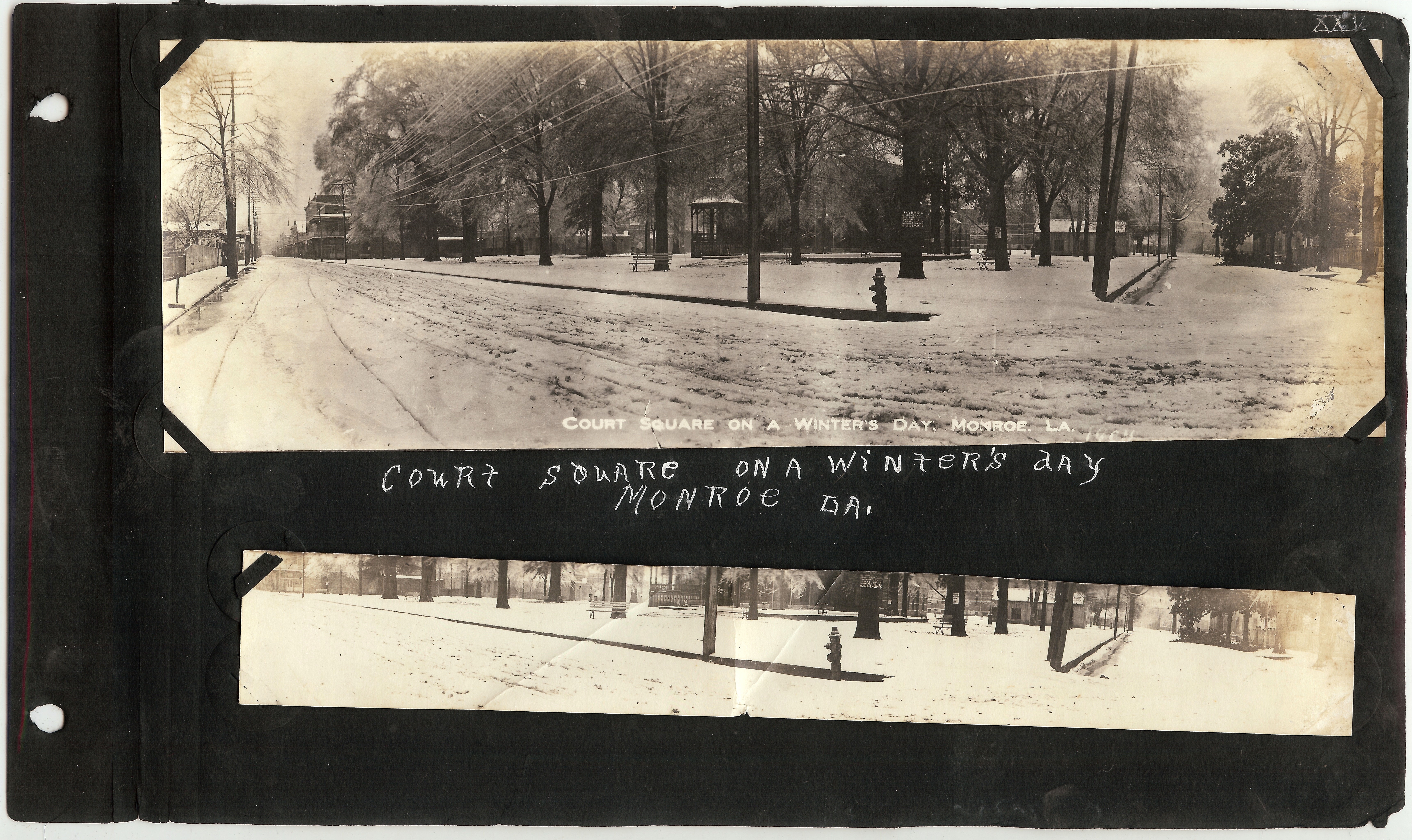 Courthouse Square in snow